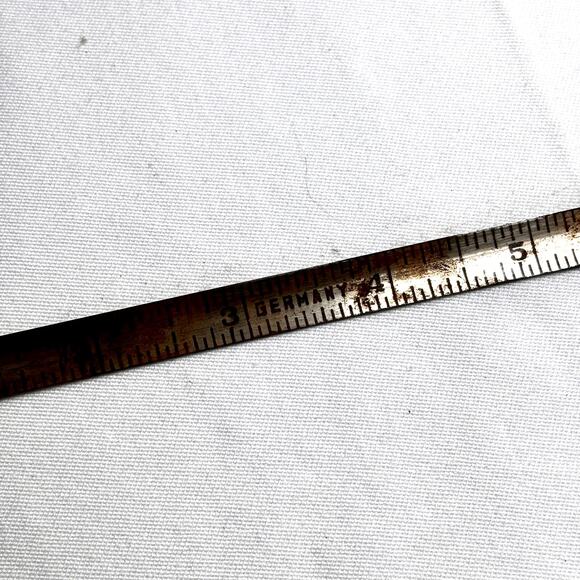 Antique German Novelty Tape Measure DRGM 168329 Leaf Motif Poured Glass 30 - Picture 6 of 12